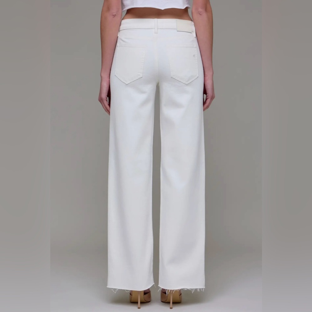 Hidden Denim White Wide Leg Dad Jean - Picture 3 of 8